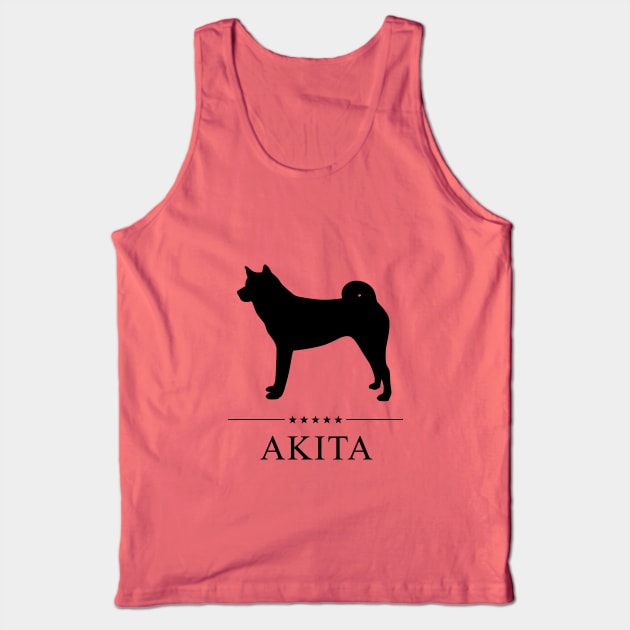 Akita Black Silhouette Tank Top by millersye